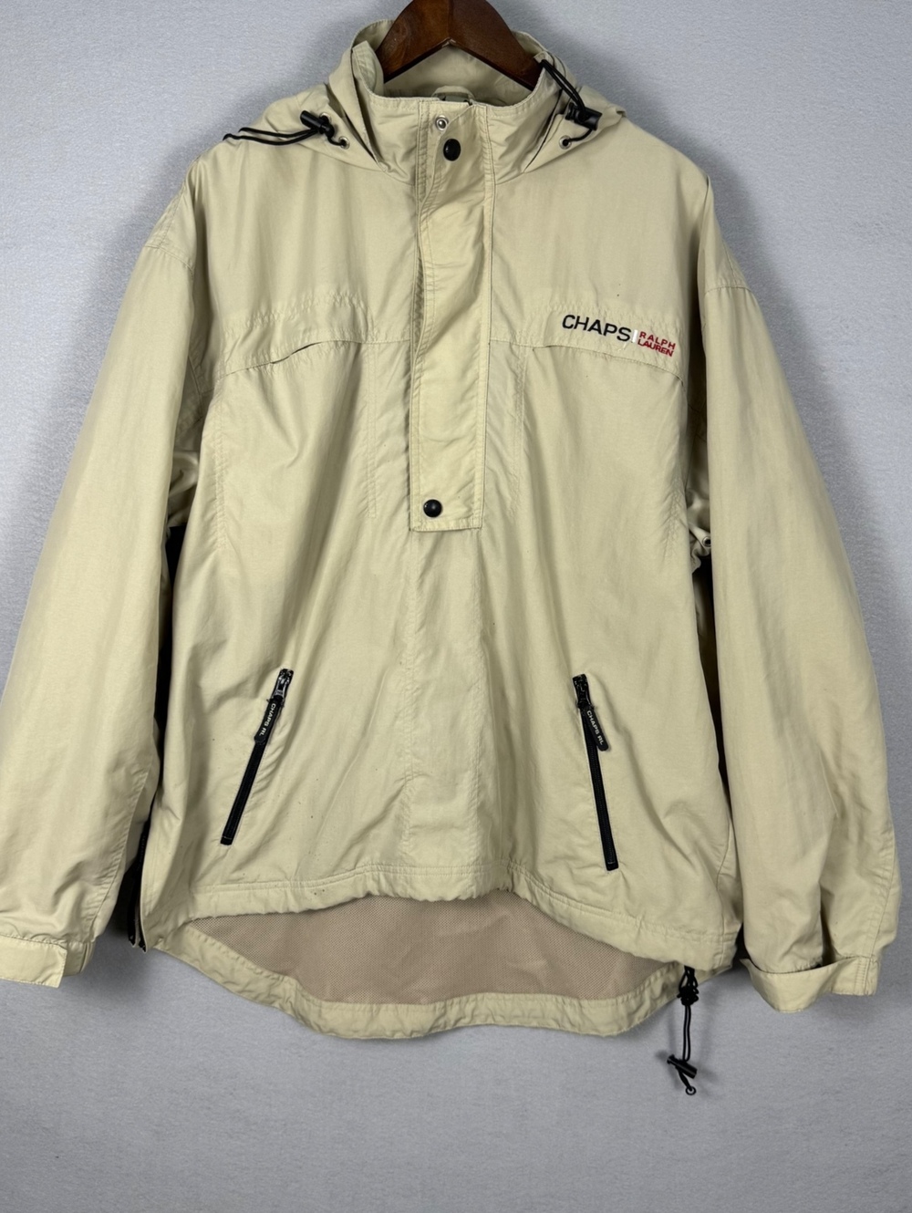 Chaps Ralph Lauren Mens L Windbreaker Pullover Anorak